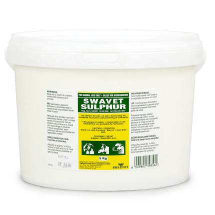 SWAVET Sulphur - High-quality additive for licks to reduce prussic acid poisoning in ruminants.