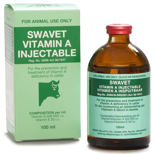 SWAVET Vitamin A Injectable - Product Packaging and Label
