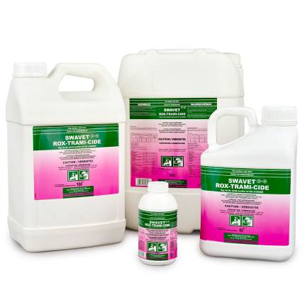 SWAVET Rox-Trami-Cide - Anthelmintic solution for sheep, goats, and cattle.
