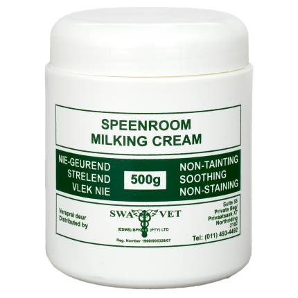 SWAVET Milking Cream - High-quality udder care product for improved udder health and milk quality.